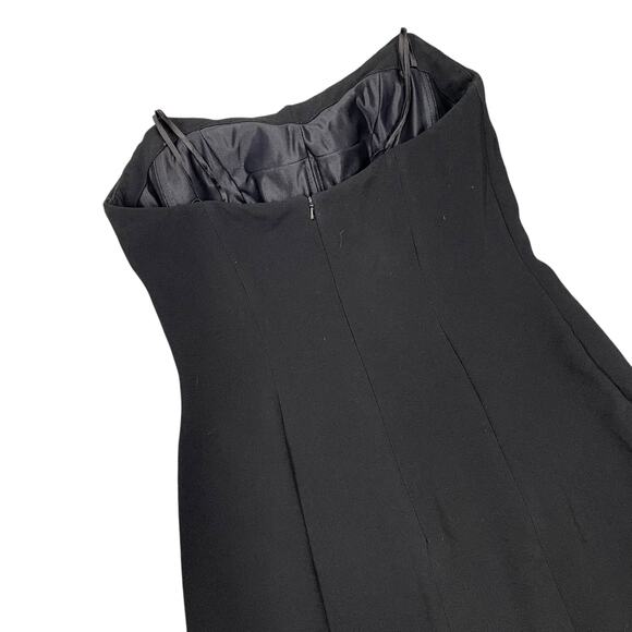 Theia Dress Strapless Full Length Evening Formal Wedding 8 Corset Lined Slimming - Picture 8 of 9